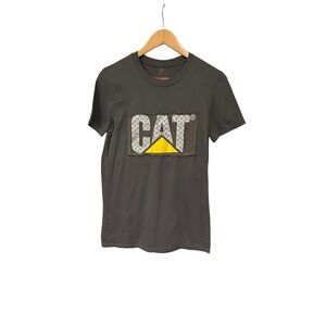 NWT CAT Caterpillar T-shirt Workwear Relaxed Size‎ Mens Small Gray Logo